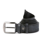 Cole Woven Belt // Navy Blue (41.33"L)