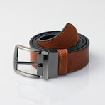 Matt Double Sided Belt // Tobacco + Black (41.33"L)