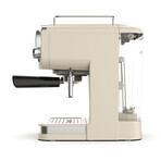 Lafeeca 19 Bar Espresso Coffee Machine + Milk Frother // Ivory +  Pitcher and Glass Combo