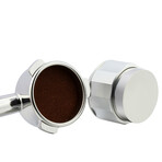 Espresso Tamper & Distributor Tool With Adjustable Depth // Silver (Silver // 51 MM)
