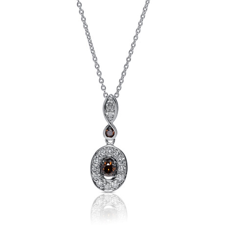 14K White Gold Diamond Pendant Necklace // 18" // 3.5g // Store Display