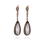 14K Strawberry Gold Diamond + Pink Amethyst Drop Earrings // Store Display