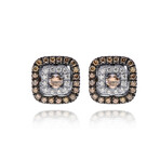 14K White Gold Diamond Stud Earrings // Store Display