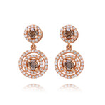 14K Strawberry Gold Diamond Drop Earrings // Store Display