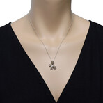 14K White Gold Diamond Pendant Necklace // 18" // Store Display