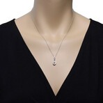 14K White Gold Diamond Pendant Necklace // 18" // 3.5g // Store Display