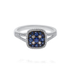 14K White Gold Diamond Sapphire Ring // Ring Size: 7 // New