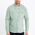 Solid Flannel Shirt // Mint Green (L)