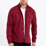 Solid Flannel Shirt // Burgundy (S)