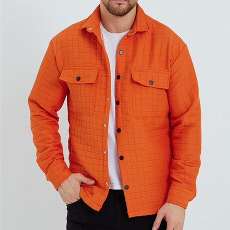 Harvey Plaid Lumberjack Shirt // Orange (XS)