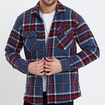 Silas Plaid Lumberjack Shirt // Navy (L)