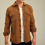 Solid Flannel Shirt // Brown (L)