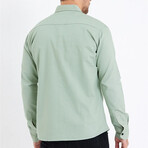 Solid Flannel Shirt // Mint Green (L)