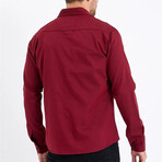 Solid Flannel Shirt // Burgundy (S)