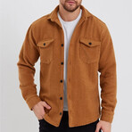 Solid Flannel Shirt // Camel (M)