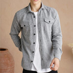 Solid Flannel Shirt // Gray (S)