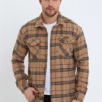 Enzo Plaid Lumberjack Shirt // Brown (L)