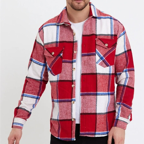 Riley Plaid Lumberjack Shirt // Red (XS)