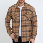 Enzo Plaid Lumberjack Shirt // Brown (L)