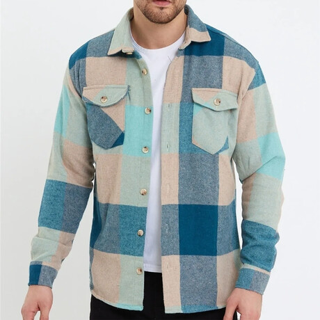 Dean Plaid Lumberjack Shirt // Blue (XS)