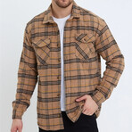 Enzo Plaid Lumberjack Shirt // Brown (L)