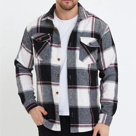 Marcus Plaid Lumberjack Shirt // Smoked (XS)