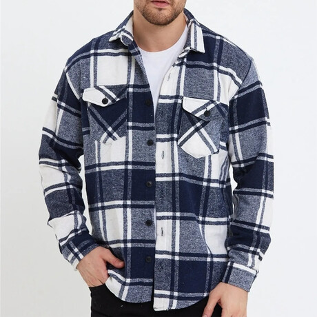 Jude Plaid Lumberjack Shirt // Navy (XS)