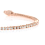 Fine Jewelry // 18K Rose Gold Diamond Tennis Bracelet // 7.25" // New