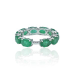 18K White Gold Emerald Ring // Ring Size: 6.25 // Pre-Owned