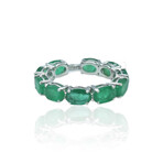 18K White Gold Emerald Ring // Ring Size: 6.25 // Pre-Owned