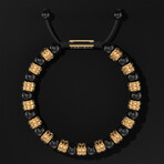 Royale Onyx Bracelet // Gold + Black (X-Small)