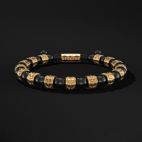 Royale Onyx Bracelet // Gold + Black (X-Small)