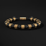 Royale Onyx Bracelet // Gold + Black (X-Small)