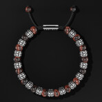 Royale Red Tiger Eye Bracelet // Silver + Red (X-Small)