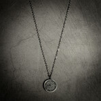 Compass Necklace // Gray