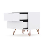 Rockefeller 2-Drawer Nightstand // Set of 2 (White)