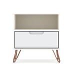 Rockefeller 1-Drawer Nightstand // Set of 2 (White)