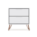 Rockefeller 2-Drawer Nightstand // Set of 2 (White)