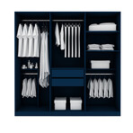 Gramercy Modern Freestanding Wardrobe Armoire Closet (Tatiana Midnight Blue)