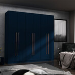 Gramercy Modern Freestanding Wardrobe Armoire Closet (Tatiana Midnight Blue)