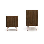 Rockefeller Mid Century Modern Dresser + Nightstand // Set of 2 (White)