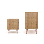 Rockefeller Mid Century Modern Dresser + Nightstand // Set of 2 (White)