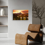 Sunset Over Teton Range With Snake River In The Foreground, Grand Teton National Park, Wyoming, USA Print On Acrylic Glass by  Adam Jones