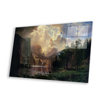Among Sierra Nevada In California Print On Acrylic Glass by  Albert Bierstadt