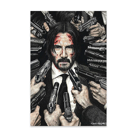 John Wick Print On Acrylic Glass by  Inked Ikons