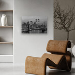 1980s New York City Lower Manhattan Skyline Brooklyn Bridge World Trade Center Print On Acrylic Glass by  Vintage Images