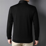 Quarter Zip Sweatshirt // Black (XS)