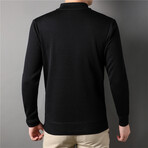 Heathered Quarter Zip Sweatshirt // Black (2XL)