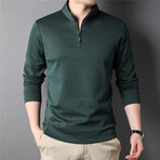 Quarter Zip Sweatshirt // Forest Green (M)