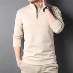 Quarter Zip Sweatshirt // Beige (3XL)